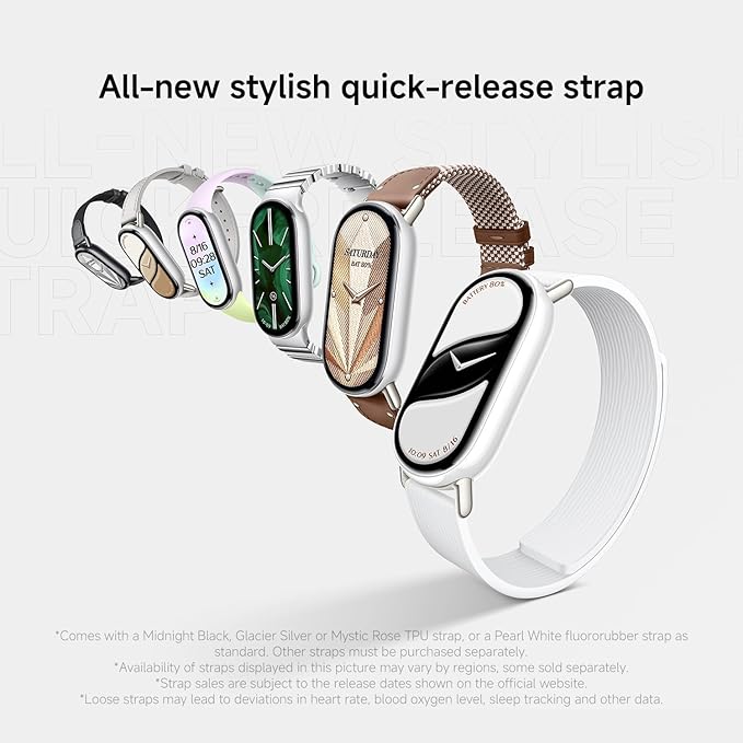 XIAOMI Mi Smart Band 10 (2025) Global Version - 1.72" AMOLED Display | 21 Days Battery Life | Touchscreen, Multi-Sport Tracker, Activity Tracker, Heart Rate Monitor | BT5.4 - (Glacier Silver)