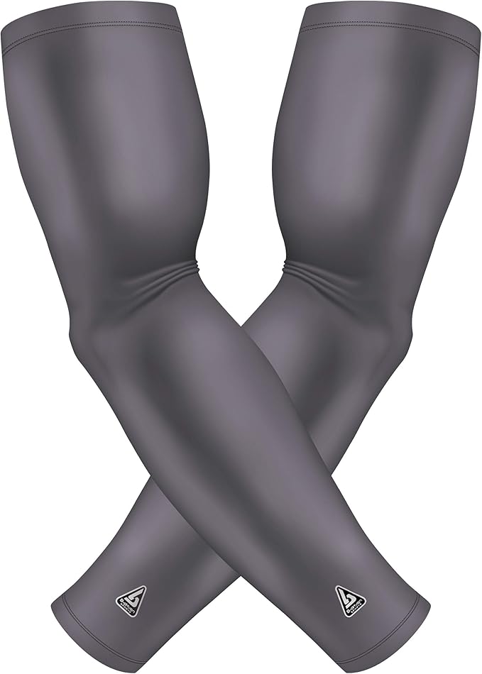 B-Driven Sports Pro Fit Compression Arm Sleeves for Men Women & Youth - Volleyball Golf Running Baseball Basketball - Pair