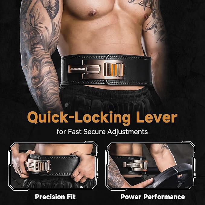 Lever Lifting Belt for Man and Women, Weightlifting with Adjustable Heavy Duty Buckle, Professional Weight Lifting Belt