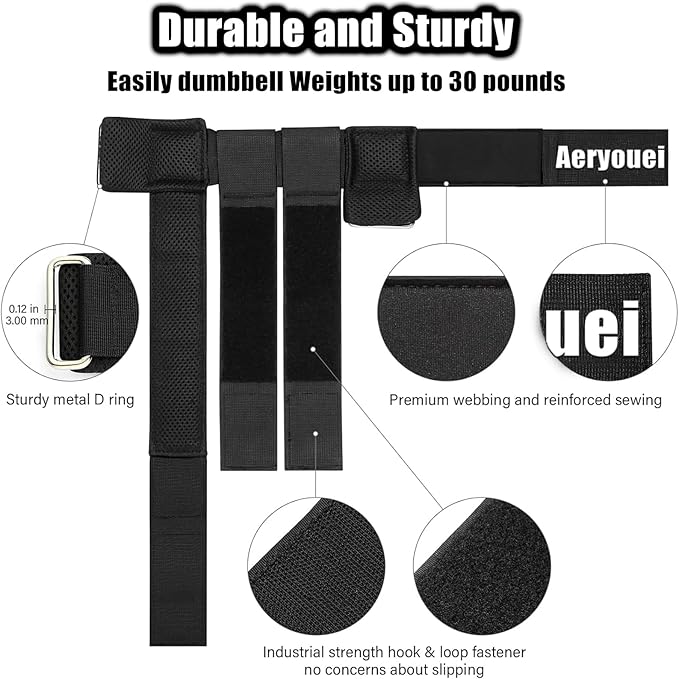 Dumbbell Foot Attachment, Tibialis Trainer, Adjustable Ankle Weights, Leg Workouts at Home for Hip Flexors,Ankle Straps for Weight Lifting,Shin Splint,Hamstring Curls,Leg extensions,Home Gym Equipment