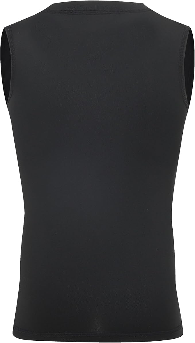 Youth Boy Girls Sleeveless Compression Shirt Kid Athletic Tank Top Quick Dry Basketball Football Undershirt