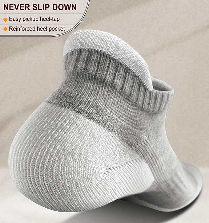 BULLIANT Men Running Socks,Active Ankle Socks No Show For Men With Cushioned Footbed Arch Support Breathable Wicking