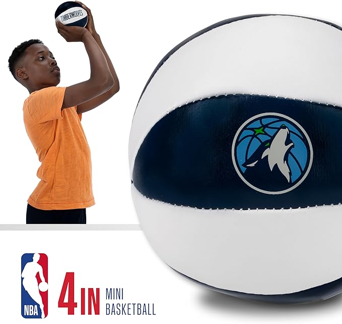 Franklin Sports NBA Toy Basketballs - 2 Pack of Kids Soft Mini Basketballs for Over The Door + Indoor Hoops - NBA Fan Shop