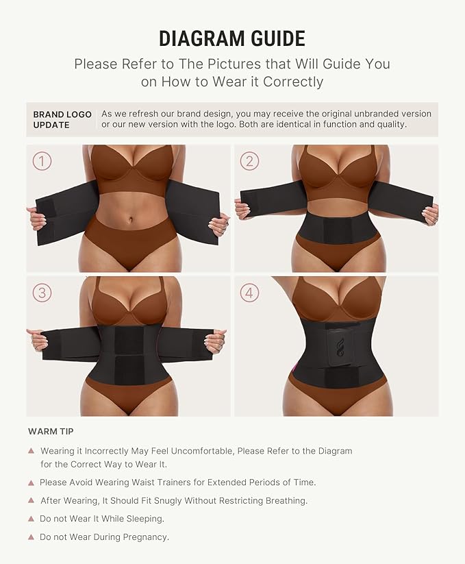 FeelinGirl Waist Trainer Belt Waist Cincher Trimmer Ab Belt Tummy Control Body Shaper with Triple Wrap Women and Men
