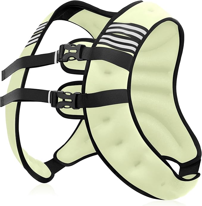 Weighted Vest Men or Women - 5/10/15/20/25/30lbs Weights with Reflective Stripe, Weighted Vest for Workout Equipment for Strength Training Running - Walking Weight Loss