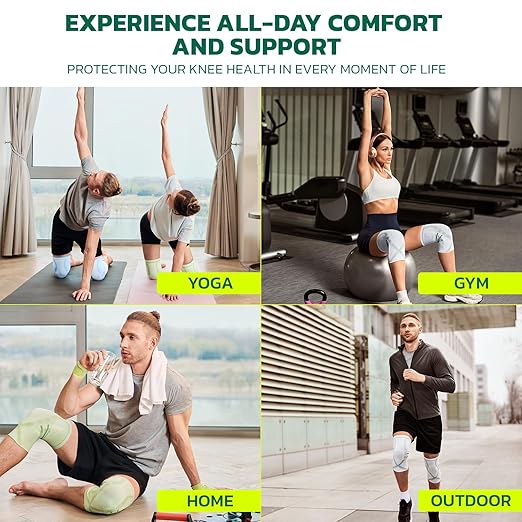 aoFIT Compression Knee Brace for Women & Men, 2 Pack AOCELL Knee Sleeve Support for Knee Joint Pain Relief, ACL, Meniscus Tear, Arthritis - Breathable for Workout, Running, Gym, Sports, Fitness M