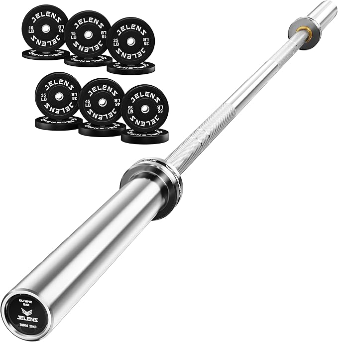 7FT Bar Olympic Barbell, 1000lb Capacity Weight Bar for Strength Training, 2 Inch Strength Training Bar With Knurled Grip for Squats, Deadlifts, Presses, Rows, Curls