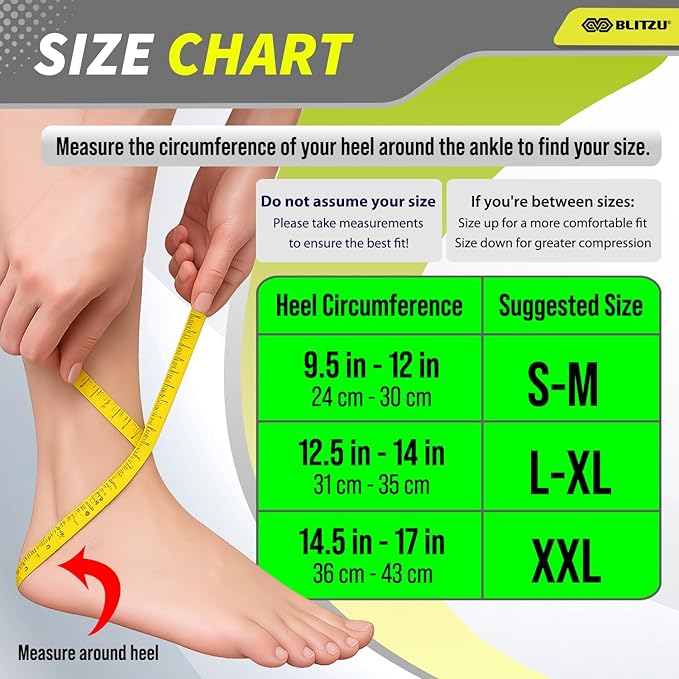 BLITZU Compression Socks for Plantar Fasciitis, Achilles Tendonitis, Arthritis Relief, Ankle Brace Compression Sleeve with Foot Arch Support, Ankle Wrap for Women, Men, Swelling & Heel Pain Nude S-M