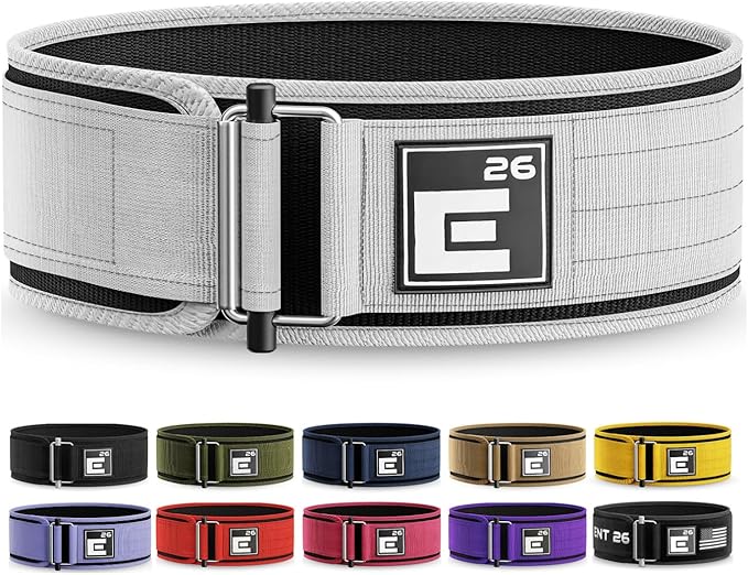 Element 26 Self-Locking Weight Lifting Belt - Premium Weightlifting Belt for Serious Functional Fitness and Olympic Lifting Athletes - Lifting Support for Men and Women - Deadlift Training Belt
