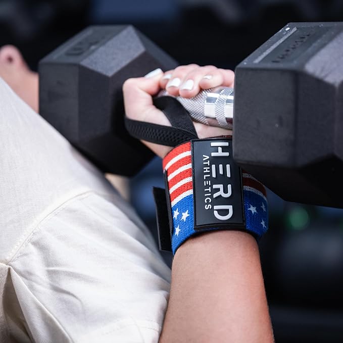 Weightlifting Wrist Wraps – 12" & 18" Adjustable Support with Thumb Loop – Medium Stiffness for Powerlifting, Olympic Lifting, Functional Fitness, Bodybuilding