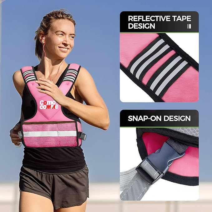 Adjustable Weighted Vest for Men Women, 4-10lb/12-18lb/20-32lb Vest with 6 Ironsand for Weights Running Workout and Training, Adjustable Body Weight Vest Exercise Set for Running, Walking