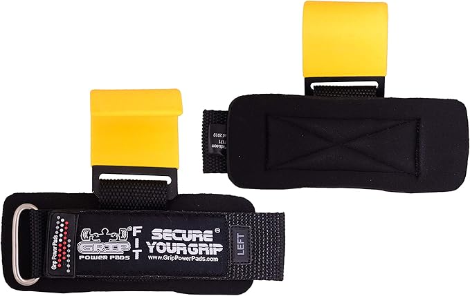 Weight Lifting Rod Hooks Heavy Duty Wrist Wraps Power Weight Lifting Training Gym Grips Straps Set of 2