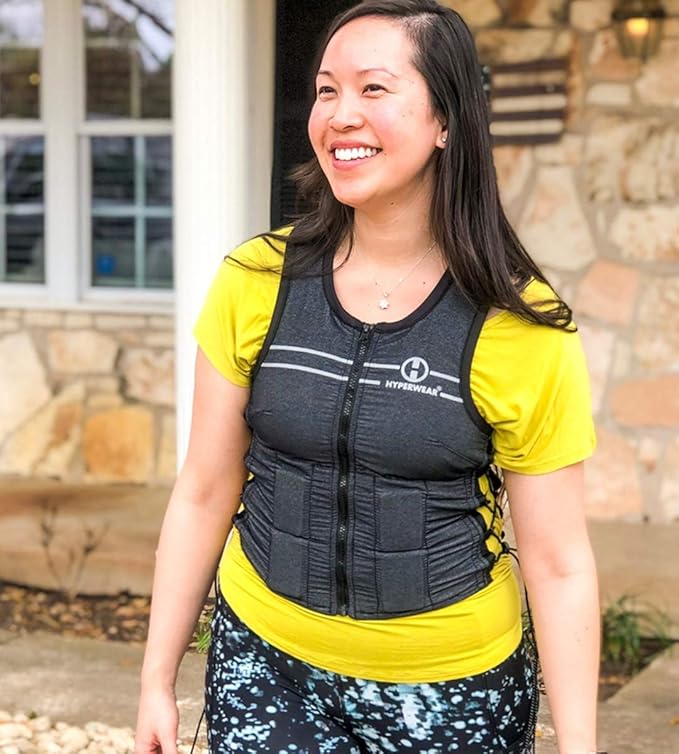 Hyperwear Hyper Vest FIT Weighted Vest for Women Walking & Bone Health – Adjustable 10 lb USA Steel Weights, Machine Washable – Osteoporosis Exercise, No Chest Weights