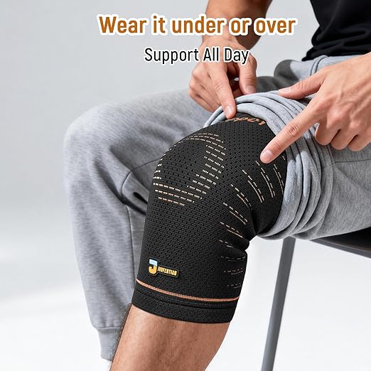 JIUFENTIAN Copper Knee Brace for Women and Men(2 Pack) -knee compression sleeves for Arthritis, Running & Daily Use-Targeted Support for Joint Stability & Pain Relief(2X-Large)