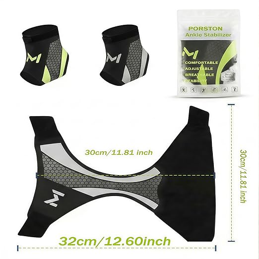2-Pack Ankle Support Brace,Adjustable Athletic Ankle Support Brace,Enhance Stability for Foot Pain,Compression Sleeve to Relieve Plantar Fasciitis for Men & Women,Green