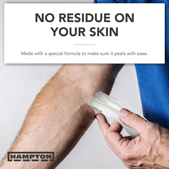 Hampton Adams | As Seen on Shark Tank | Original Athletic Sports Tape (3-Pack) | 45ft Rolls | Very Strong Easy Tear NO Sticky Residue | Best Tape for Athlete & Trainers | Fingers Ankles