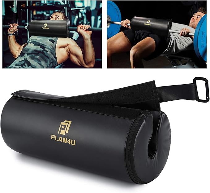 Barbell Pad for Bench Press Hip Thrust Weightlifting, Upgraded Board Press with 2 inches Non-Slip Thickness Leather Foam Pad Fits Standard Olympic Bars for Powerlifting Bench Workout