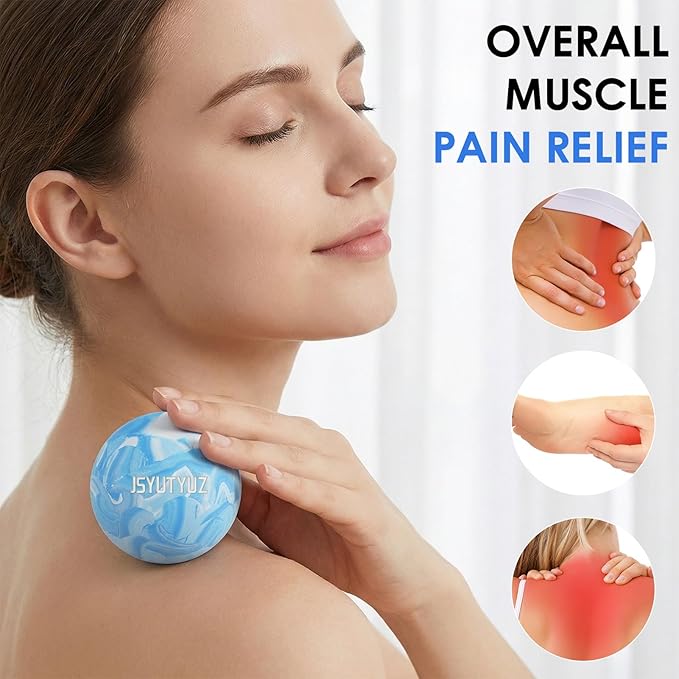 Lacrosse Massage Balls for Myofascial Release, SGS Certification, Massage Deep Tissue for Shoulder and Back, Trigger Point Therapy, Plantar Yoga Balls，Set of 2 Balls