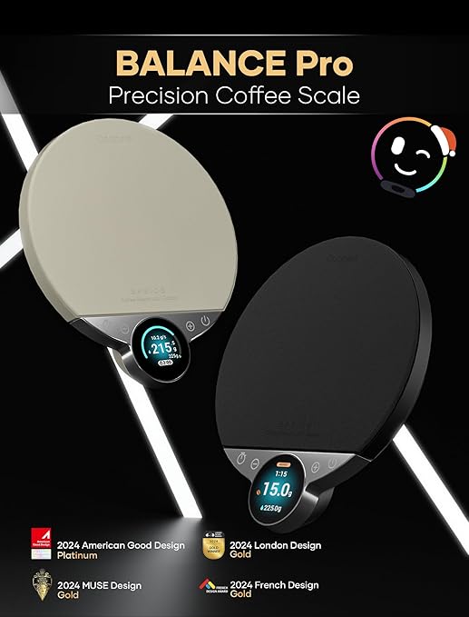 Cocinare Balance Pro Smart Coffee Scale with Timer and Water Flow Rate, Espresso Scale for Pour Over and Barista Brewing, Brew Assist Mode, 0.05g Precision, 3.5kg Digital Scale, App Control (Purple)