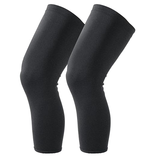 Knee Brace Undersleeve - Knee Undersleeves for Women & Men Leg Undersleeve for Knee Brace, Closed Patella, M 2 Pieces