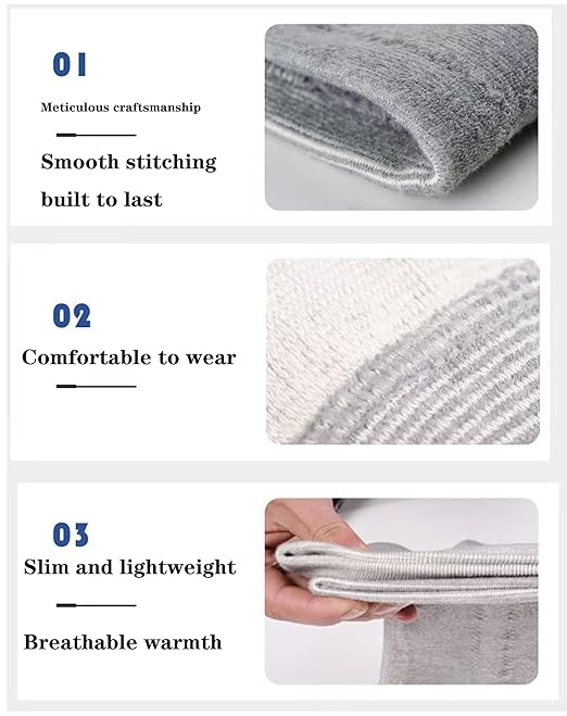 Bamboo Knee Compression Sleeve - Bamboo Knee Sleeves for Men Women - Anti-Slip Compression Knee Sleeve - Elastic Sport Warm Knee Brace (Gray, Medium)