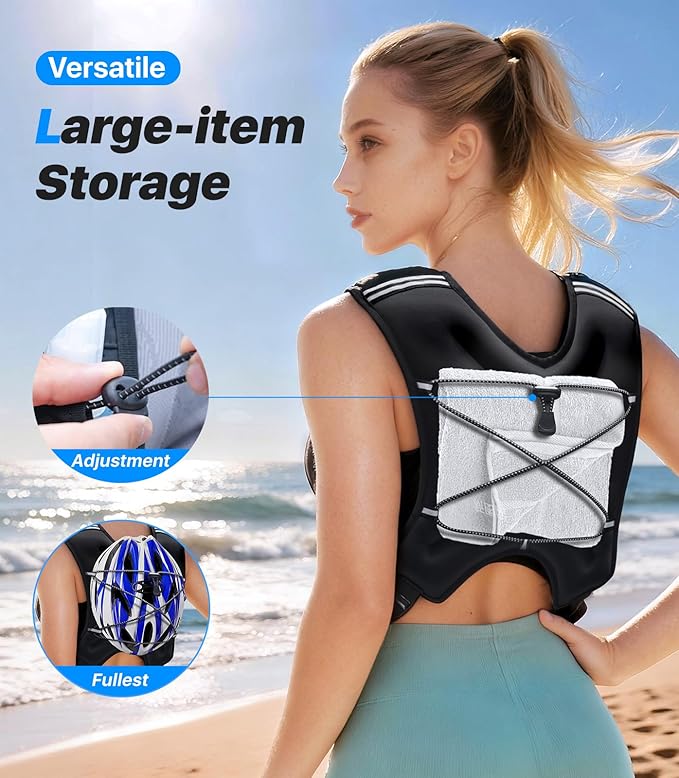 Weighted Vest Woman Man,8/12/16/20lbs Weight Vest with Plus Storage Pockets&Adjustable Straps,Durable Rucking Vests with Reflective Stripe for Walking,Running,Workout,Training, Weight Loss
