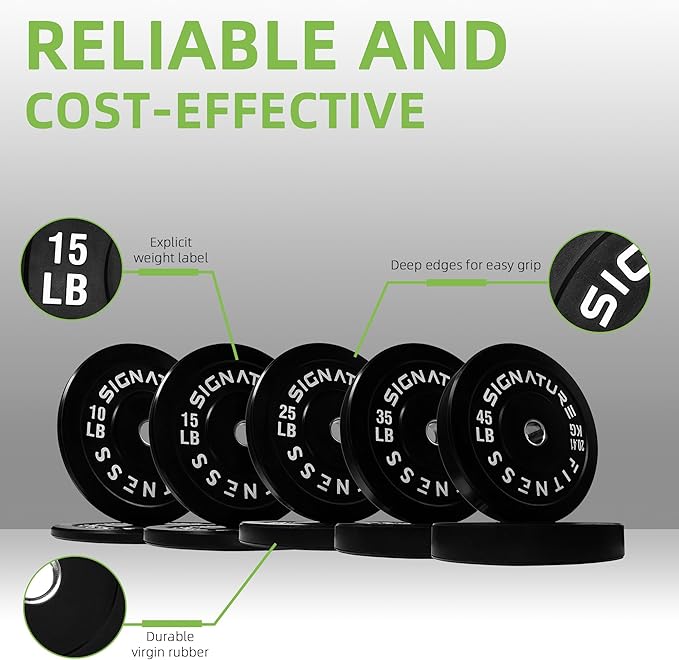 Fitvids Olympic Bumper Plates Set, 2" Weight Plates for Strength Training & Weightlifting, Paris or Set or Set with Barbell, Multiple Options