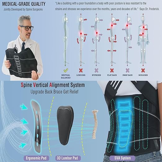 Instant Posture Corrector for Women & Men, Back Brace for Neck Shoulder Upper Back Pain Relief, Adjustable Posture Correcter for Hunchback Slouching, Invisible Under Clothes, Lightweight Comfort (Large)