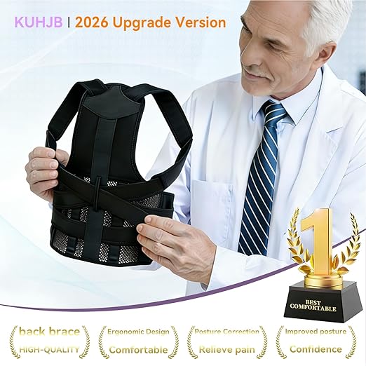 Posture Corrector for Women and Men, Adjustable Back Support Brace for Office, Home, Daily Wear, Breathable Shoulder Straightener for Upper Lower Back Pain Relief, Under Clothes Hunchback Correction