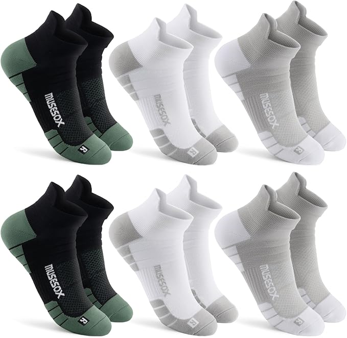 Ankle Compression Socks for Women and Men,Low Cut Compression Running Socks with Arch Support(6 Pairs)Best for Sports,Travel