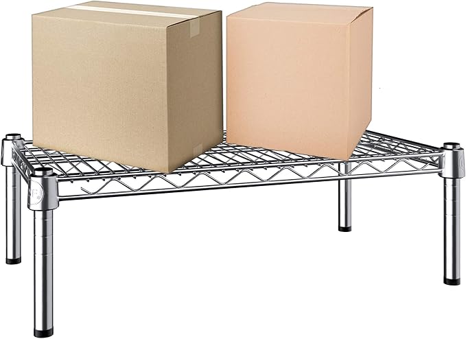 18''W x 24''L x 14''H Chrome Plated Wire Dunnage Rack | Off The Floor Storage