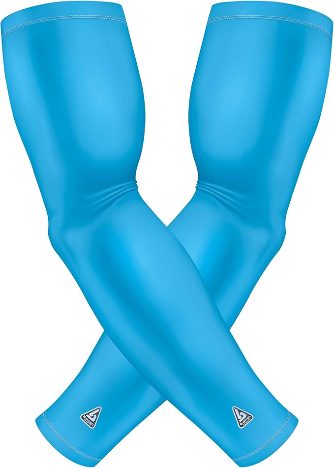 B-Driven Sports Pro Fit Compression Arm Sleeves for Men Women & Youth - Volleyball Golf Running Baseball Basketball - Pair