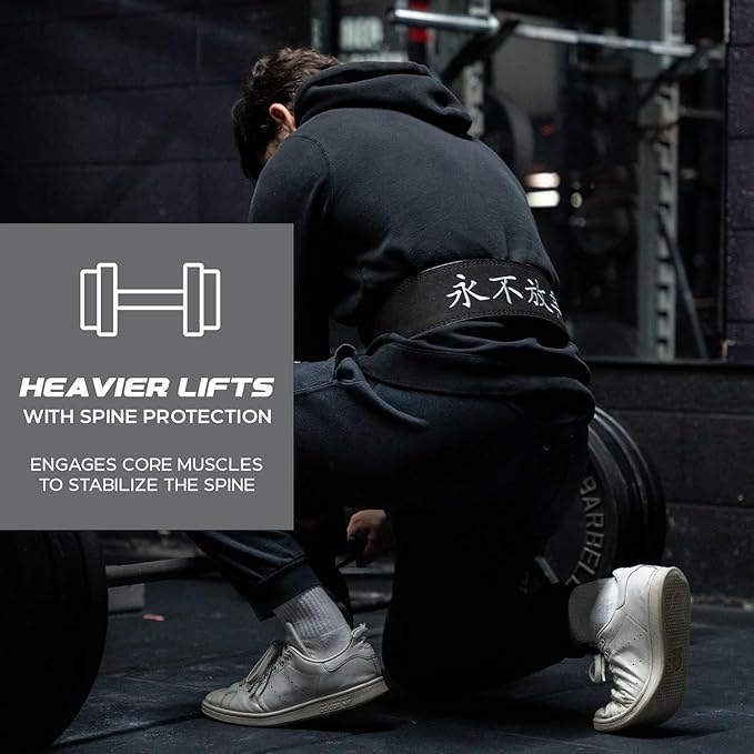 Katamu Premium Leather Lever Weightlifting Belt – Secure Steel Lever, Powerlifting Support for Deadlifts, Squats & Heavy Lifts - Lift More, Look Good
