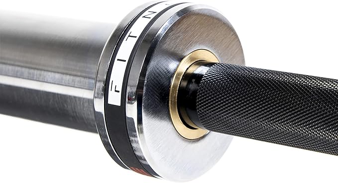 Fitvids Olympic Barbell Bar for Power Lifting and Weightlifting, 700 Pound Capacity, 2 Inch Diameter