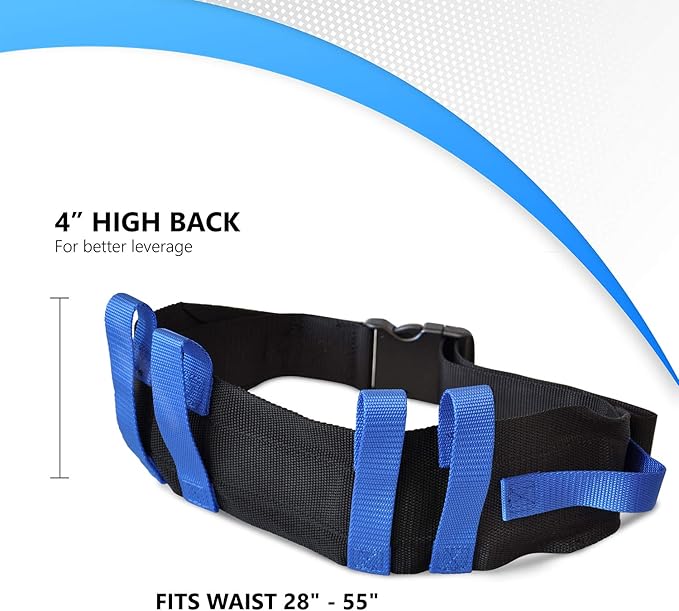NYOrtho Transfer Gait Belt - 6 Heavy Handles (25 Pack) - Gate Belt with Easy Fasten Buckle - Lift Assist for Elderly and Patient Care | Adjustable Size 28” to 55”