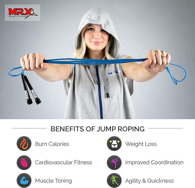 MRX 9" PVC Jump Rope for Cardio Fitness - Versatile Jump Rope for Both Kids and Adults - Great Jump Rope for Exercise