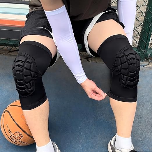 Wrestling Knee Pads for Kids Youth Adult, Knee Compression Sleeve for Basketball Volleyball Football, 1 Pair Short Knee Pads Sleeves ((#2) Black-2pcs,XXLarge)