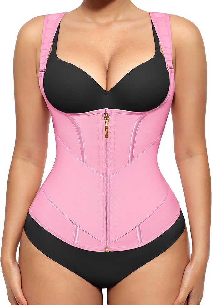 FeelinGirl Waist Trainer Vest for Women Tummy Control Corset Body Shaper Back Support Adjustable Straps Workout Faja