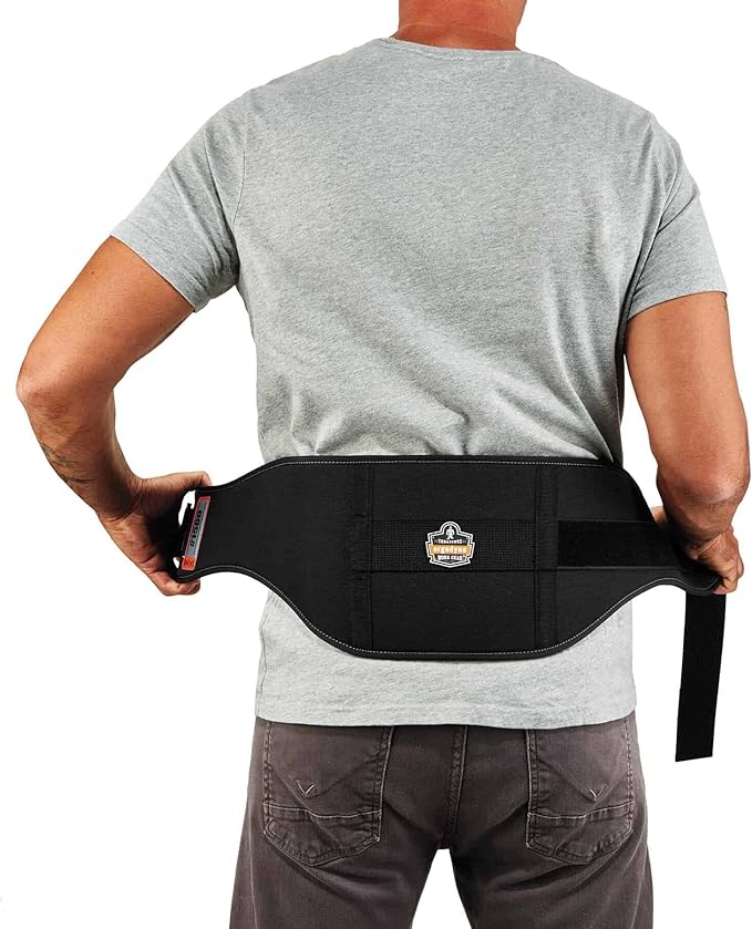 Ergodyne ProFlex 1500 Weight Lifters Style Back Support Belt, X-Large, Black