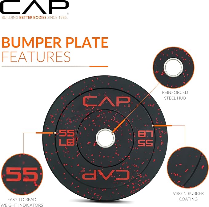 CAP Barbell Rubber Olympic Bumper Plate | Multiple Options/Colors
