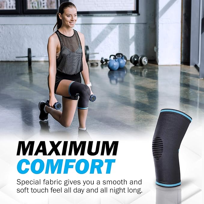 POWERLIX Compression Knee Sleeve for Women & Men, Medical Knee Brace for Arthritis & Knee Pain Relief, Meniscus Tear & Injury Recovery, Knee Support & Protection for Working Out, Running & All Sports