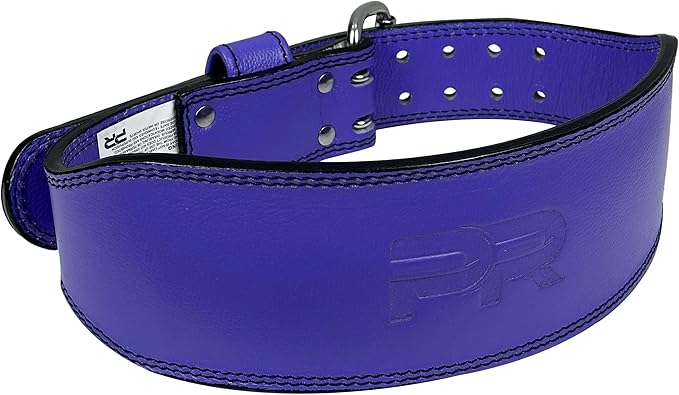 Women's 100% Pure Heritage Full Grain Leather Lifting Belt – Handcrafted with Extra Padding, Double Prong Buckle & Double Stitching (Dark Blue M)