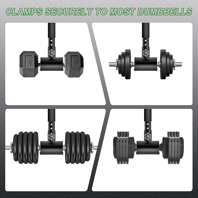 Kipika Adjustable Dumbbell to Barbell Converter - EZ Curling Bar Adapter - Versatile Weightlifting Equipment for Home Gym
