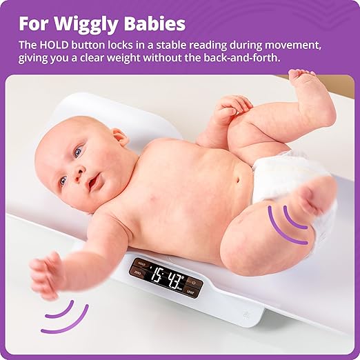Greater Goods Smart Bluetooth Baby Scale with in-House Algorithm for Wiggly Babies, Infants, and Toddlers