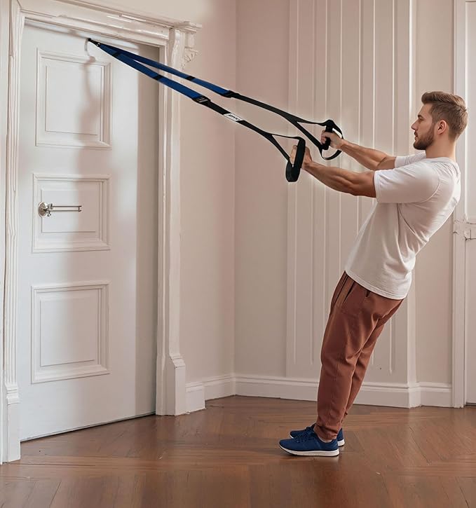 Bodyweight Straps for Home Workouts, Full-Body Resistance Training Kit for Strength, Powerlifting, and Core Exercise