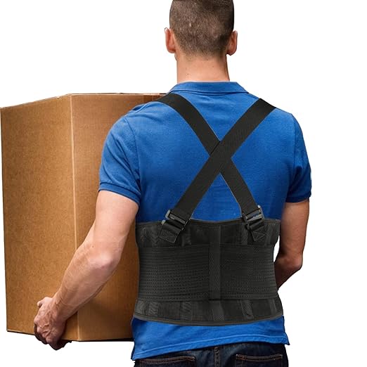 Back Brace Lumbar Back Support Belt for Women and Men - Lower Back Pain Relief - Heavy Lifting Support with Removable Adjustable Belt for Moving and Warehouse,XL/2XL(37"-45")