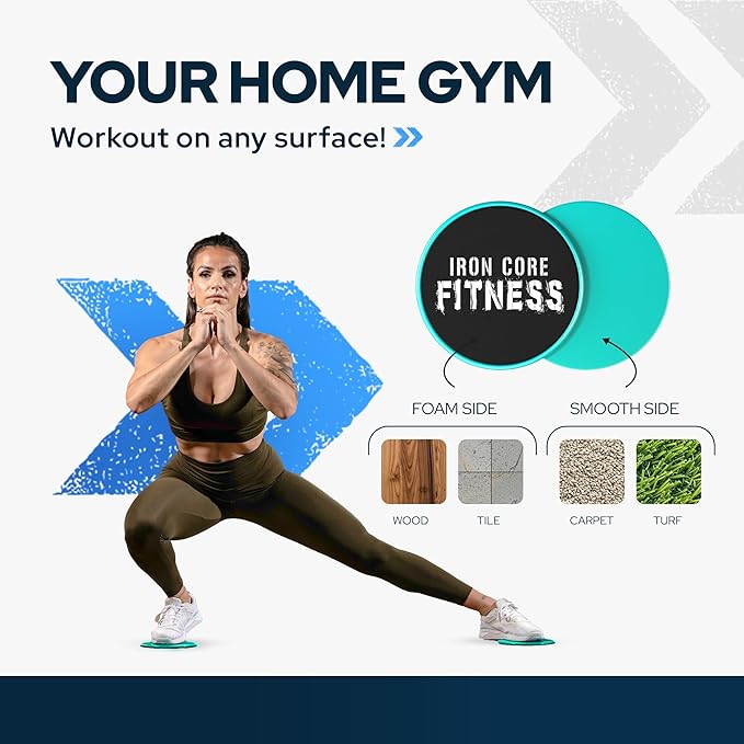 Multi Pack Core Sliders for Working Out, Dual Sided Exercise Discs (2 pack, Black & Red sets) for Use on All Surfaces, Gym & Home Total Body Workout Equipment, Great for Group Fitness Training, Gliders in Bulk for Workout