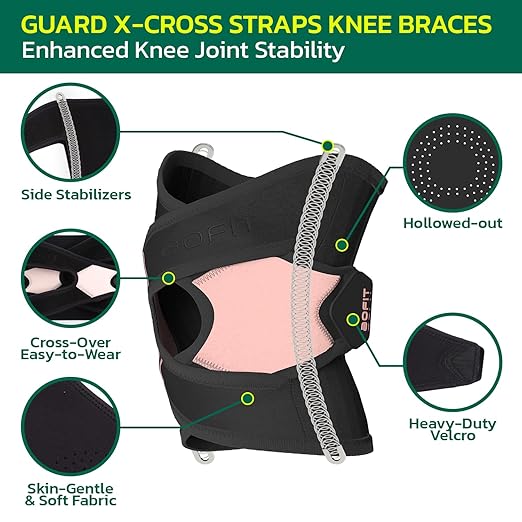 aoFIT Knee Brace for Men Women Knee Pain Meniscus Tear Arthritis Patella Dislocation Best Osteoarthritis Adjustable Compression with Memory Stabilizers for ACL MCL Breathable for Injury Recovery 3XL