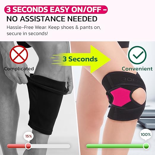 aoFIT Knee Brace for Men & Women, Adjustable Compression with Memory Stabilizers for ACL, MCL, Meniscus Tear, Arthritis Pain Relief - Breathable for Sports, Running, Injury Recovery L