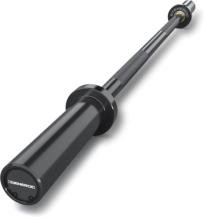 4ft Olympic Barbell - Heavy Duty Chrome Steel Weightlifting Bar for 2-Inch Plates, 500LBS Capacity Bar with Knurled Grip & Ball Bearings - Compact Strength Training Barbell for Men & Women Home Gym Workout